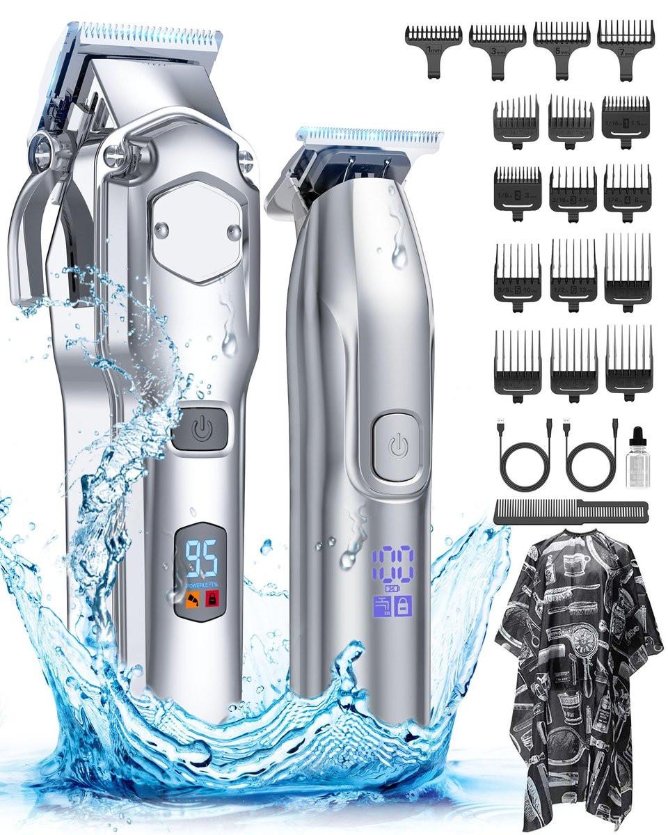 Romanda Haarschneider & Trimmer Set – Kabelloser Haarschneider für Herren, Barber Clipper Set