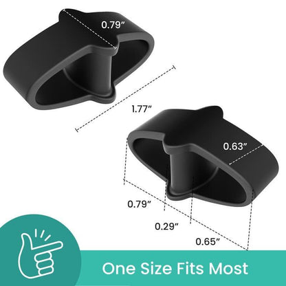 Welnove 12er-Pack Zehenspreizer mit 2 Schlaufen für Hallux Valgus und überlappende Zehen (Schwarz)