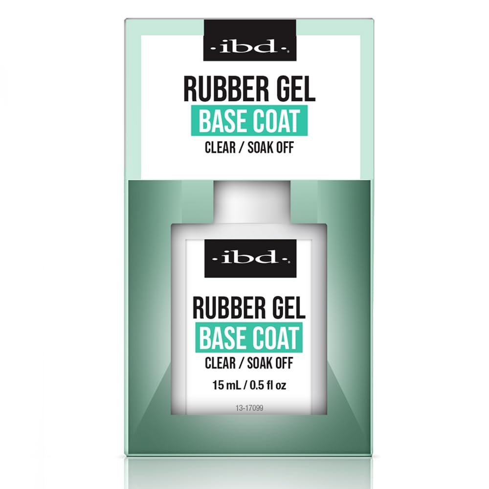 IBD Rubber Base Gel Nagellack, Basis – Klarer Soak-Off Builder Gel für Nagelstärkung und Bruchprävention, 0,5 fl oz