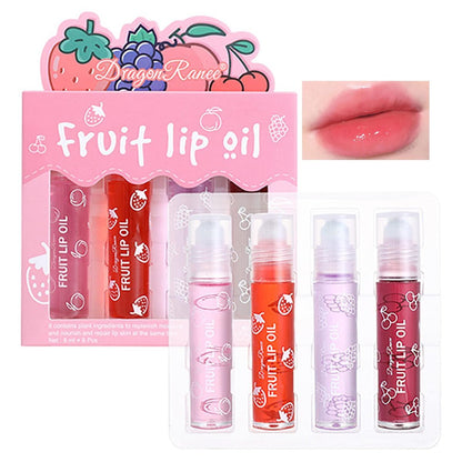 Bekoeen Roll On Lip Gloss für Teenager – Fruchtige Aromen, feuchtigkeitsspendender Lippenstift, ungiftig, Partygeschenk