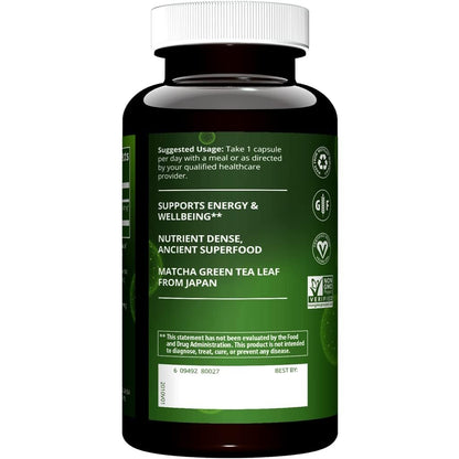 MRM Matcha Grüntee Kapseln - Für Frauen & Männer - Natürliche Grüntee-Kapseln mit Antioxidantien, Koffein, Vitaminen & Mineralien für tägliche Produktivität & Ernährung. Vegan & Glutenfrei - 60 Portionen