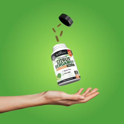Citrus Bergamot 1000 mg – Citrus-Bergamotte-Supplement für Cholesterin und Herzgesundheit – Ultra-konzentriert aus frischen Früchten für verbesserte Aufnahme – Vegan, Non-GMO, glutenfrei – 120 Mini-Kapseln