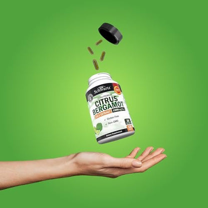 Citrus Bergamot 1000 mg – Citrus-Bergamotte-Supplement für Cholesterin und Herzgesundheit – Ultra-konzentriert aus frischen Früchten für verbesserte Aufnahme – Vegan, Non-GMO, glutenfrei – 120 Mini-Kapseln