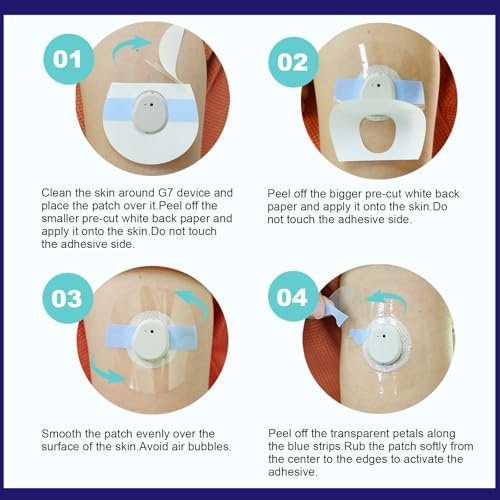 OBUZOO G7 Klebepflaster, 40 Stück wasserdichte & atmungsaktive Overpatches für Stelo, Premium transparente Aufkleber, hautfreundliche Tapes für 10-15 Tage