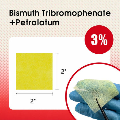 POLYNEW Xeroform Petrolatum Verband 2"x2", 28 Stück – nicht haftende Gaze für wenig exsudierende Wunden, feinmaschige Gaze-Pads für Verbrennungen, Schürfwunden, Platzwunden, Hauttransplantate und chirurgische Einschnitte