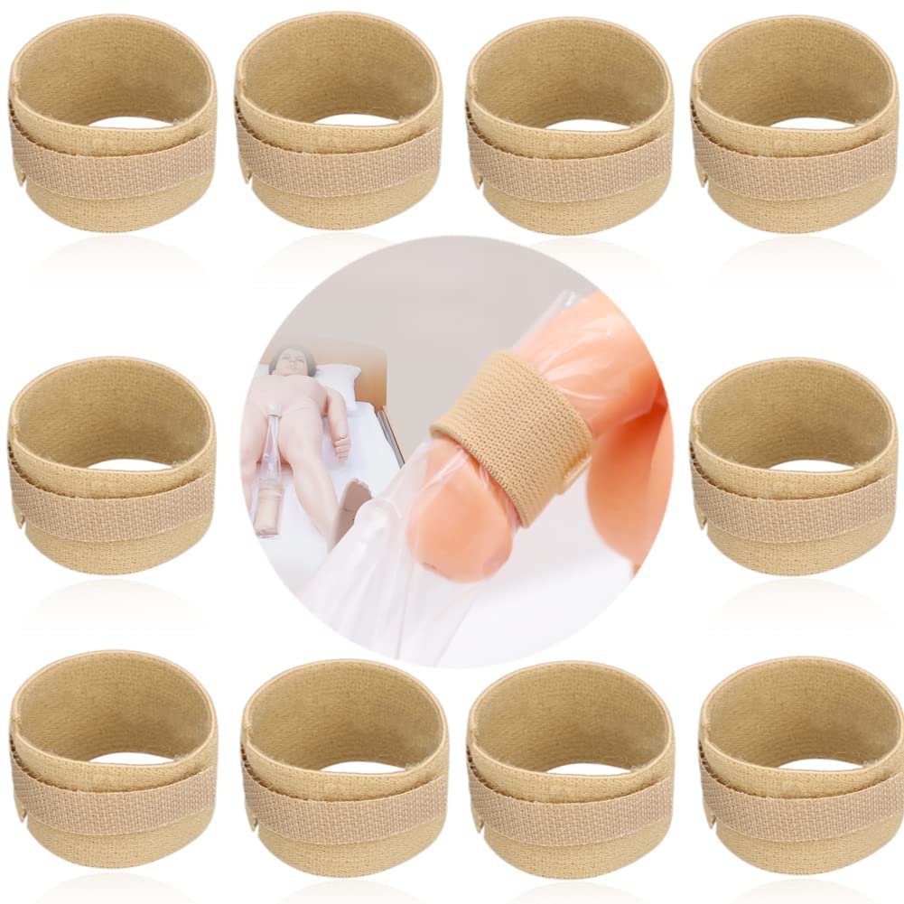 EaseCare Harnröhren-Katheter-Gurt – Auslaufsicherer Penis-Clip für Inkontinenz, vollständig verstellbar, wiederverwendbar, waschbar, für Prostatachirurgie (10er-Pack)