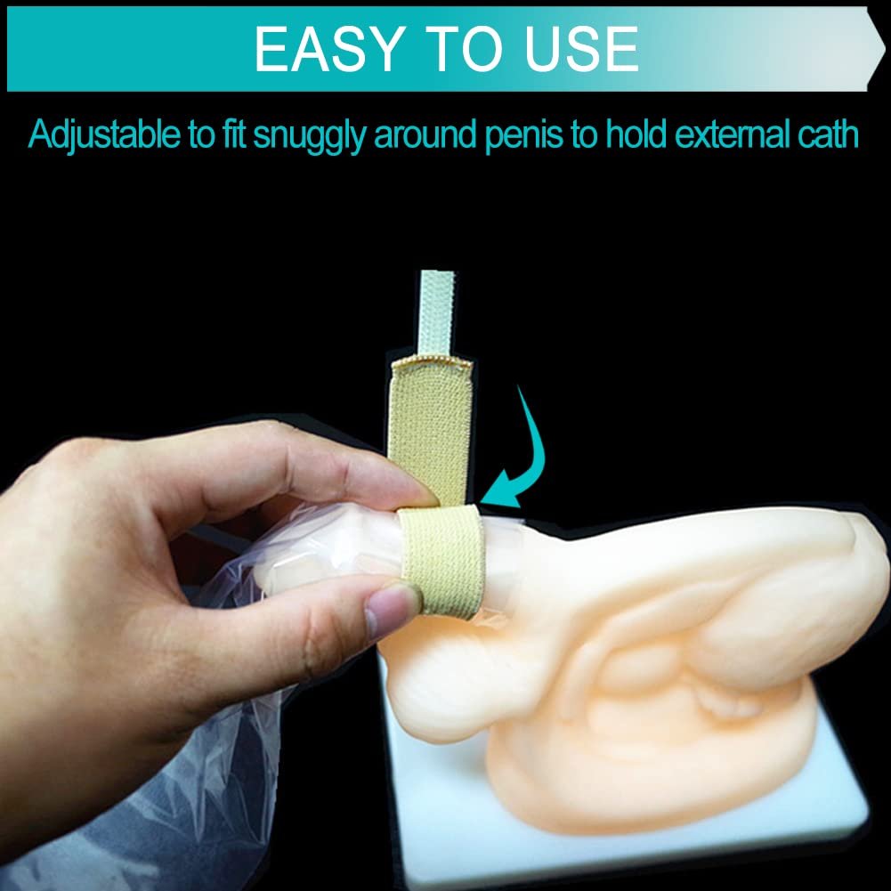 EaseCare Harnröhren-Katheter-Gurt – Auslaufsicherer Penis-Clip für Inkontinenz, vollständig verstellbar, wiederverwendbar, waschbar, für Prostatachirurgie (10er-Pack)