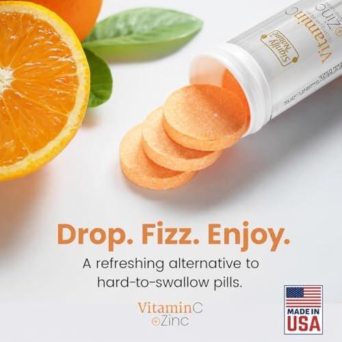SIGNIFY NATURE Vitamin C 1000mg Brausetabletten – Starke Immununterstützung mit Zink, zuckerfrei & vegan – 20 Stück