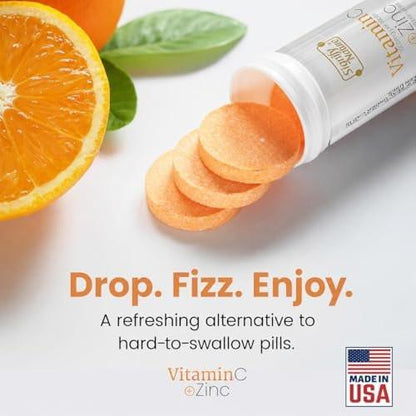 SIGNIFY NATURE Vitamin C 1000mg Brausetabletten – Starke Immununterstützung mit Zink, zuckerfrei & vegan – 20 Stück