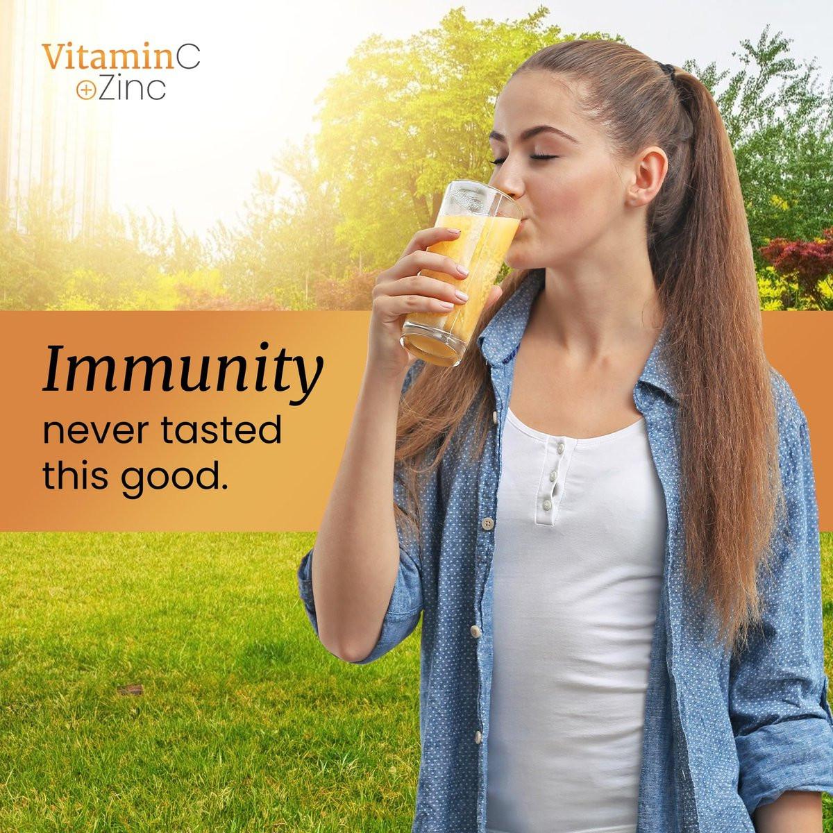 SIGNIFY NATURE Vitamin C 1000mg Brausetabletten – Starke Immununterstützung mit Zink, zuckerfrei & vegan – 20 Stück