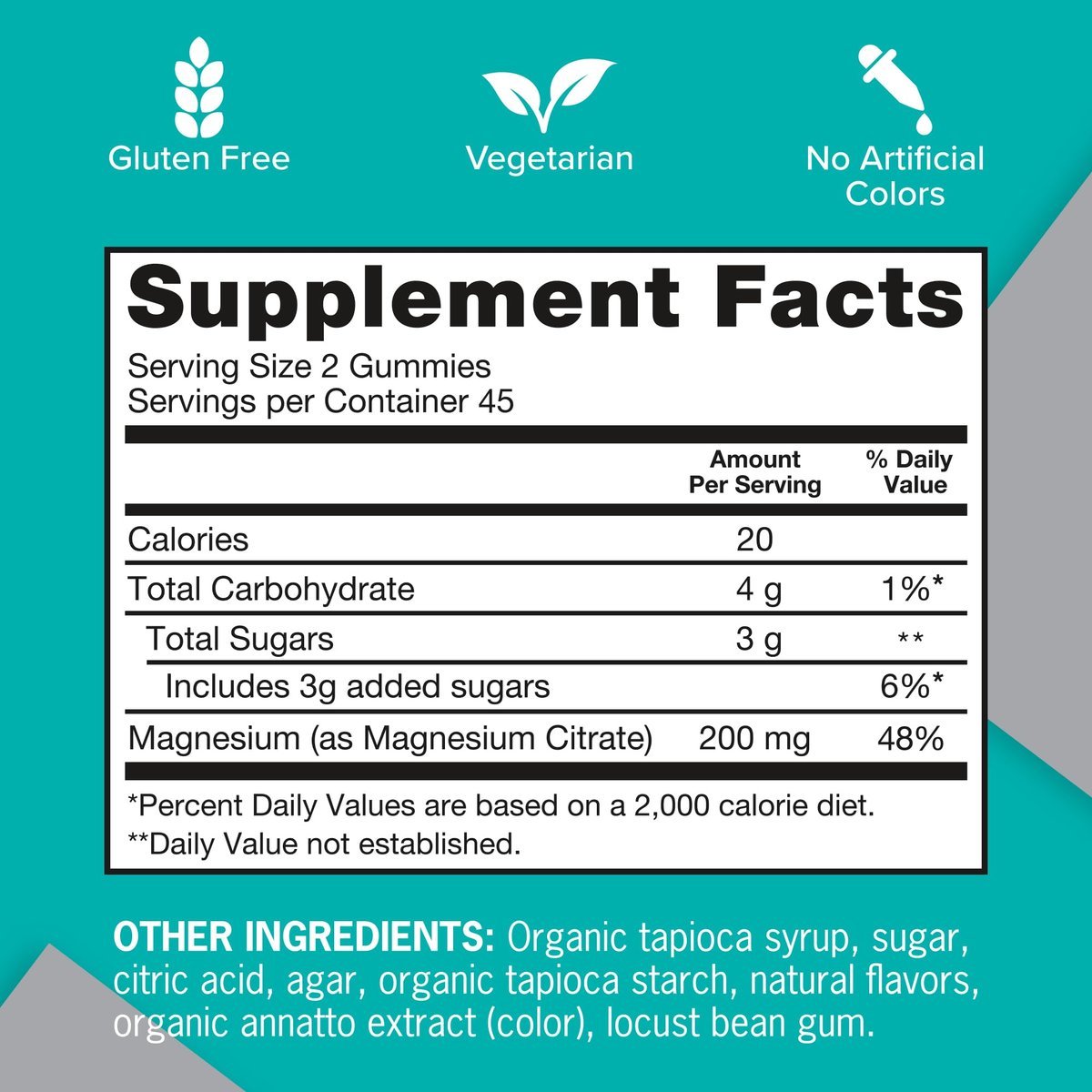 Qunol Magnesium Gummies für Erwachsene – 200 mg elementares Magnesium (aus 1.750 mg Magnesiumcitrat) – Hochabsorbierendes Magnesiumpräparat – Unterstützt Nerven-, Knochen- und Muskelfunktion – Vegetarisch – 90 Stück
