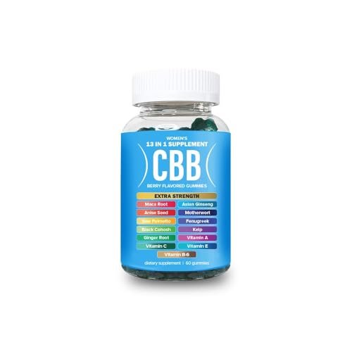 Curvy Body Bears CBB 13-in-1 Multivitamin Gummies für Frauen | Pflanzliches Vitaminpräparat für das tägliche Wohlbefinden | Beerengeschmack | 60 Gummibärchen