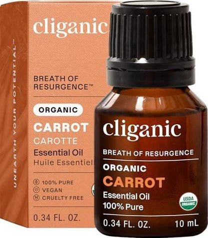 Cliganic Karottensamen Ätherisches Öl, 100% rein natürlich für Aromatherapie | Non-GMO verifiziert