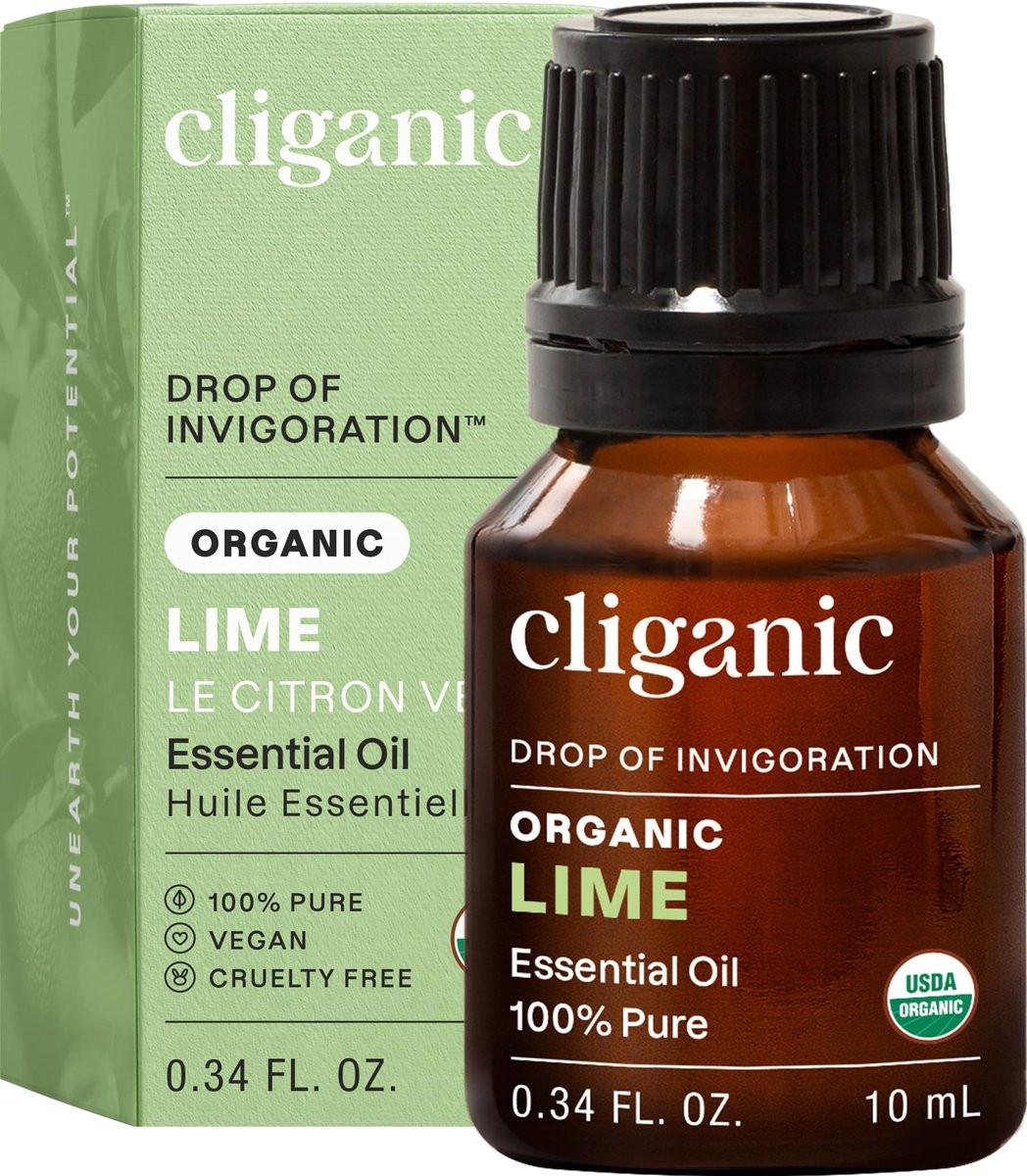 Cliganic Bio Limettenöl für Haare, Haut, Aromatherapie - 100% rein natürlich, unverdünnt, Non-GMO verifiziert