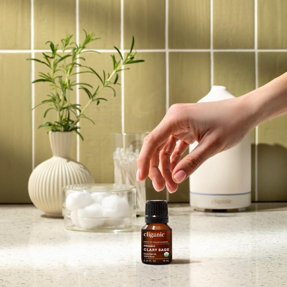 Cliganic Bio Salbei ätherisches Öl, 100% rein natürlich für Aromatherapie | Non-GMO verifiziert