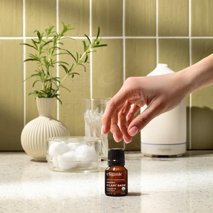 Cliganic Bio Salbei ätherisches Öl, 100% rein natürlich für Aromatherapie | Non-GMO verifiziert