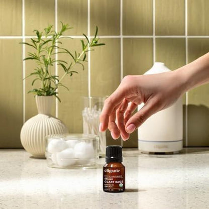 Cliganic Bio Salbei ätherisches Öl, 100% rein natürlich für Aromatherapie | Non-GMO verifiziert