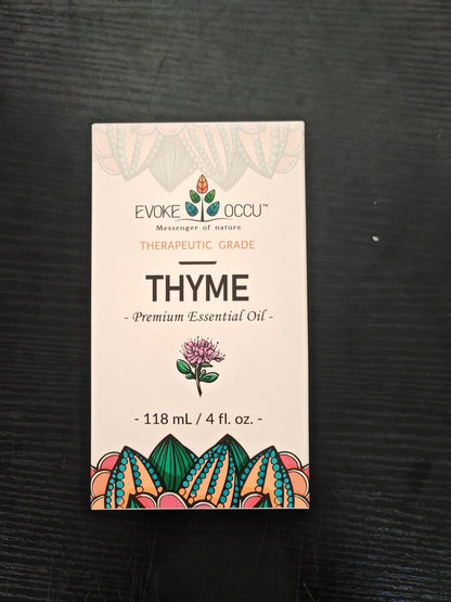 EVOKE OCCU Thymian Ätherisches Öl für Diffuser, Massage, Kerzen- und Seifenherstellung - 118 ml