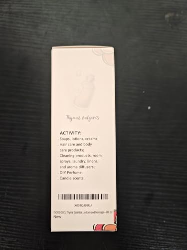 EVOKE OCCU Thymian Ätherisches Öl für Diffuser, Massage, Kerzen- und Seifenherstellung - 118 ml