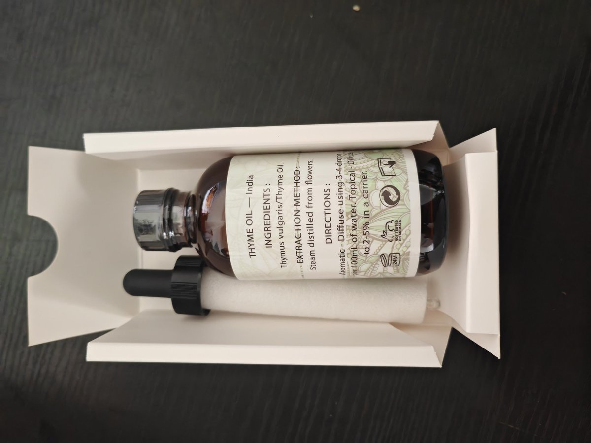EVOKE OCCU Thymian Ätherisches Öl für Diffuser, Massage, Kerzen- und Seifenherstellung - 118 ml