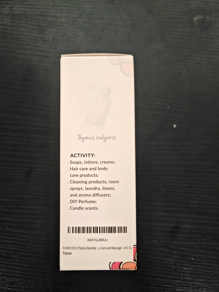 EVOKE OCCU Thymian Ätherisches Öl für Diffuser, Massage, Kerzen- und Seifenherstellung - 118 ml