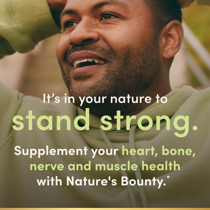 Nature's Bounty Magnesiumcitrat Gummis für Erwachsene – 270 mg pro Portion, vegan, ohne Gentechnik, Himbeer-Geschmack, 90 Stück – Unterstützt Knochen-, Nerven-, Muskel- und Herzgesundheit