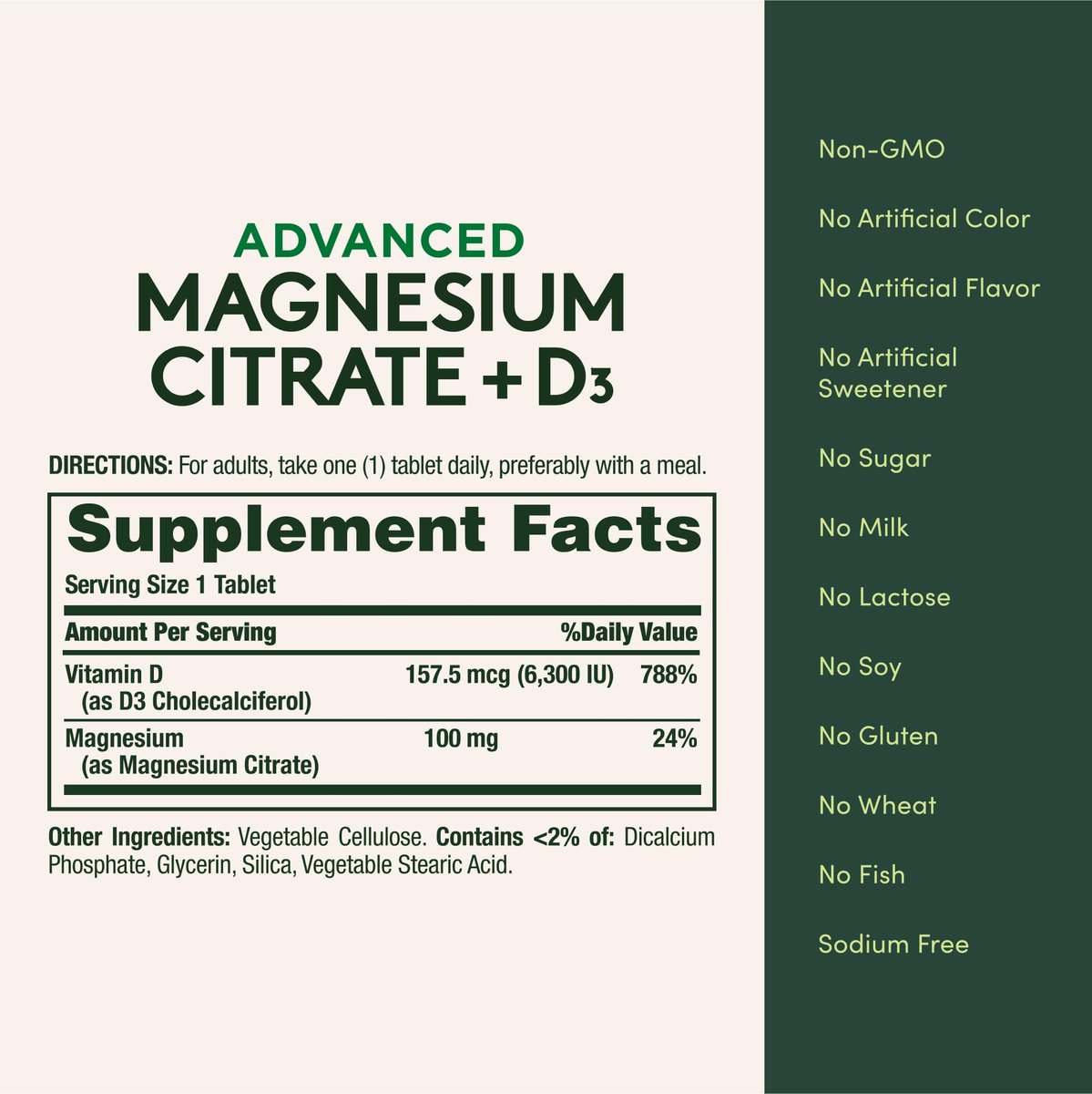 Nature’s Bounty Advanced Vitamin D3 mit Magnesiumcitrat Immunformel – Unterstützt Immun- und Knochengesundheit, 90 Tabletten
