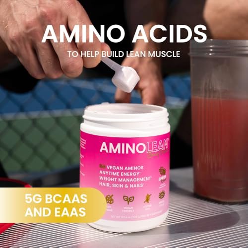 RSP NUTRITION AminoLean Pre Workout – Saubere Energie ohne Zittern, Kribbeln oder Crash – Vegan & mit Biotin für Haare, Haut, Nägel – Berry Elixir, 30 Portionen