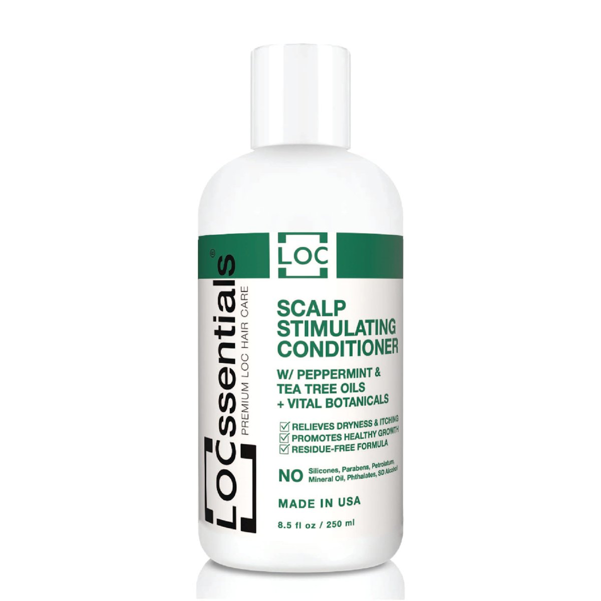 LOCssentials Kopfhaut-Stimulierender Conditioner für Locs – Loc Conditioner für Dreads, Twists, Braids, Microlocs, Dreadlocks, Faux Locs Crochet Hair – mit Pfefferminz- und Teebaumölen, 8,5 Fl Oz