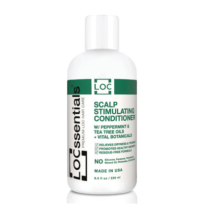 LOCssentials Kopfhaut-Stimulierender Conditioner für Locs – Loc Conditioner für Dreads, Twists, Braids, Microlocs, Dreadlocks, Faux Locs Crochet Hair – mit Pfefferminz- und Teebaumölen, 8,5 Fl Oz