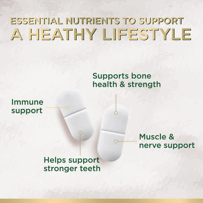 Calcium 1200 mg mit Vitamin D3 – Pro Portion – Knochengesundheit & Knochenstärke – Nahrungsergänzung für Frauen & Männer – Natürliche Calcium Tabletten – Hergestellt in den USA – 120 Tabletten