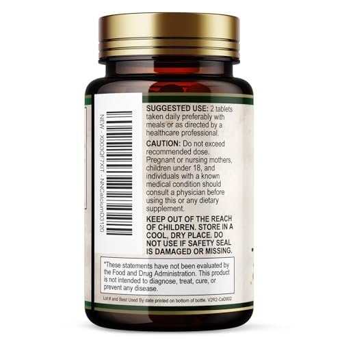 Calcium 1200 mg mit Vitamin D3 – Pro Portion – Knochengesundheit & Knochenstärke – Nahrungsergänzung für Frauen & Männer – Natürliche Calcium Tabletten – Hergestellt in den USA – 120 Tabletten