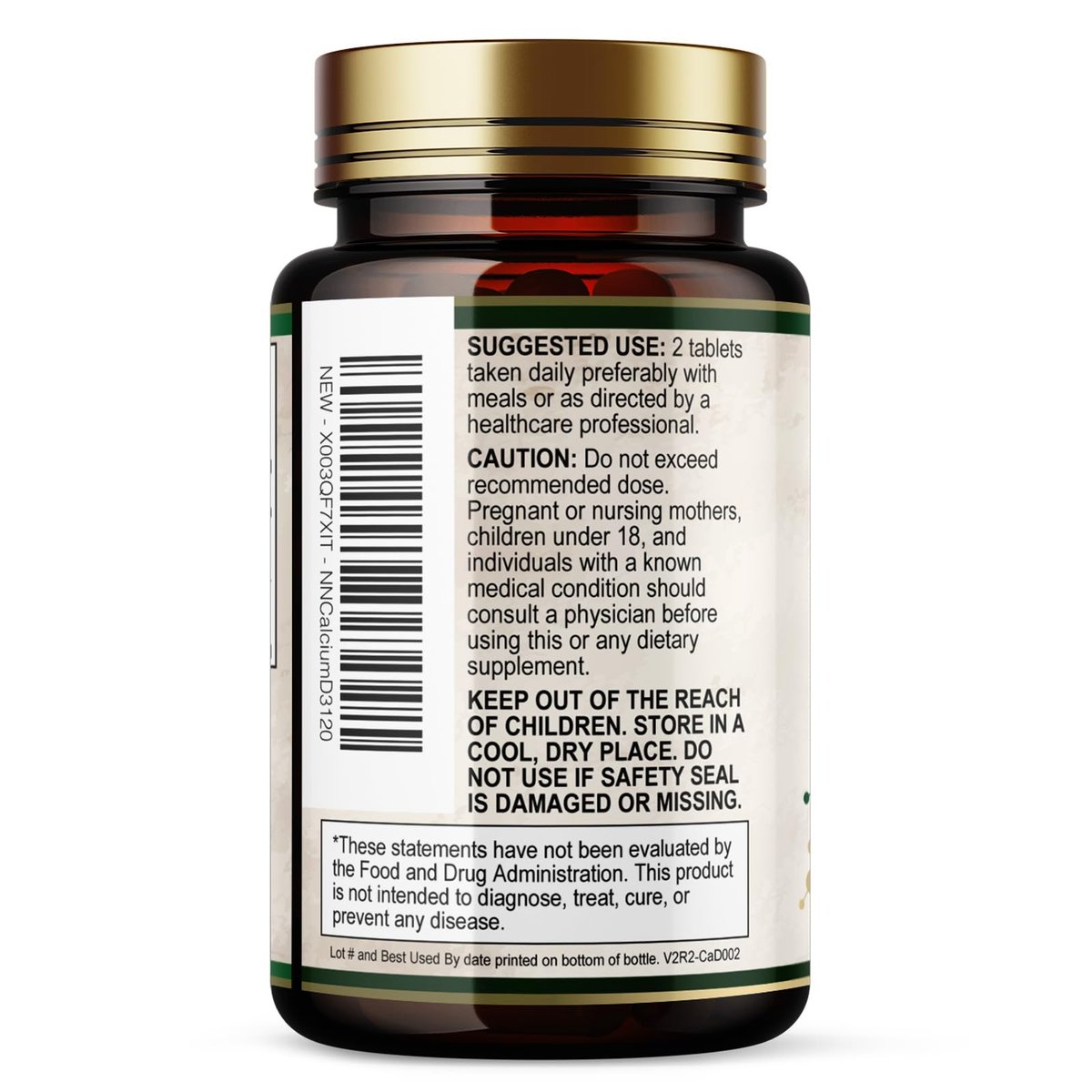Calcium 1200 mg mit Vitamin D3 – Pro Portion – Knochengesundheit & Knochenstärke – Nahrungsergänzung für Frauen & Männer – Natürliche Calcium Tabletten – Hergestellt in den USA – 120 Tabletten
