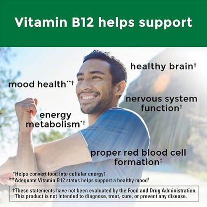 Nature Made Extra Stark Vitamin B12 Gummis 3000 mcg pro Portion – B12 Vitamine zur Unterstützung des Energiestoffwechsels, 60 Gummis, 30-Tage-Vorrat