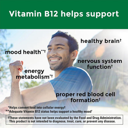 Nature Made Extra Stark Vitamin B12 Gummis 3000 mcg pro Portion – B12 Vitamine zur Unterstützung des Energiestoffwechsels, 60 Gummis, 30-Tage-Vorrat