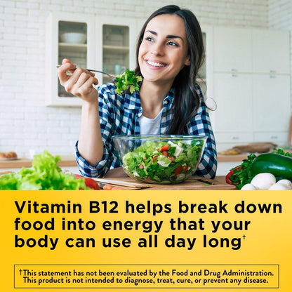 Nature Made Extra Stark Vitamin B12 Gummis 3000 mcg pro Portion – B12 Vitamine zur Unterstützung des Energiestoffwechsels, 60 Gummis, 30-Tage-Vorrat