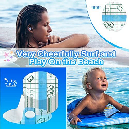 Teling 300 Stück Einweg-Baby-Ohrenschützer für Schwimmen, Wasserdichte Baby-Dusch-Ohrenschützer für Badeschutz, Neugeborenen-Aufkleber, Wattebällchen für Kinder, Schwimmen, Surfen, Schnorcheln, Wassersport (Blau)