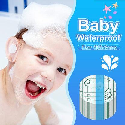 Teling 300 Stück Einweg-Baby-Ohrenschützer für Schwimmen, Wasserdichte Baby-Dusch-Ohrenschützer für Badeschutz, Neugeborenen-Aufkleber, Wattebällchen für Kinder, Schwimmen, Surfen, Schnorcheln, Wassersport (Blau)