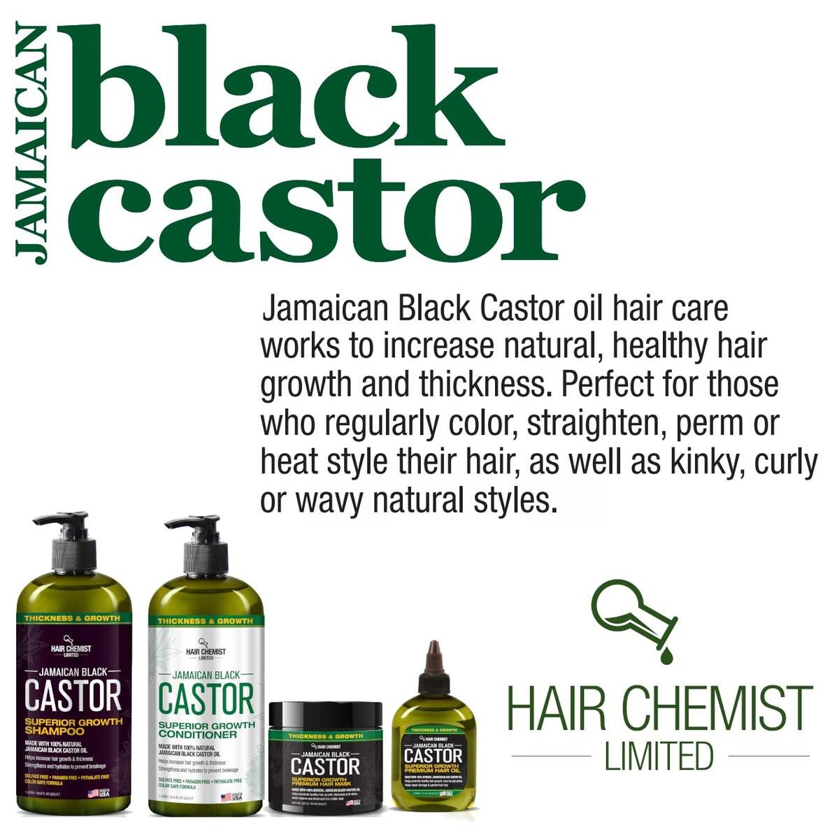 Hair Chemist Superior Growth Jamaican Black Castor Shampoo & Conditioner Set 2 x 33,8 oz – für Haarwachstum