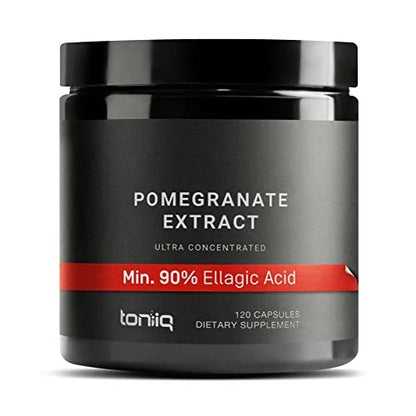 Toniiq Granatapfel Extrakt – Ultrahohe Potenz 35:1 Extrakt mit 90 % Ellagsäure – Hochkonzentriert – Laborgeprüft – 120 Kapseln