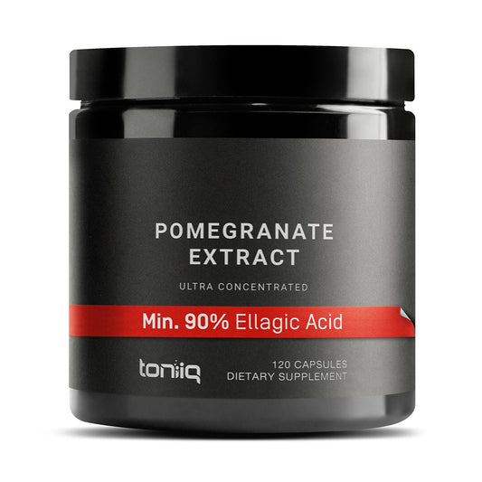 Toniiq Granatapfel Extrakt – Ultrahohe Potenz 35:1 Extrakt mit 90 % Ellagsäure – Hochkonzentriert – Laborgeprüft – 120 Kapseln