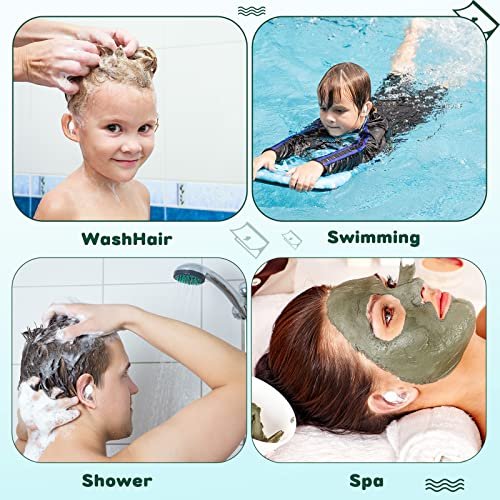 Kingdder 60 Stück Baby Ohrenschützer fürs Baden – Wasserdichte Ohrstöpsel für Babys und Kinder – Ideal für Schwimmen, Duschen, Surfen, Schnorcheln und andere Wassersportarten (Blau)