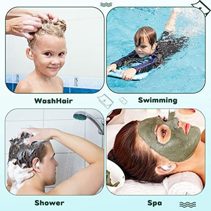 Kingdder 60 Stück Baby Ohrenschützer fürs Baden – Wasserdichte Ohrstöpsel für Babys und Kinder – Ideal für Schwimmen, Duschen, Surfen, Schnorcheln und andere Wassersportarten (Blau)