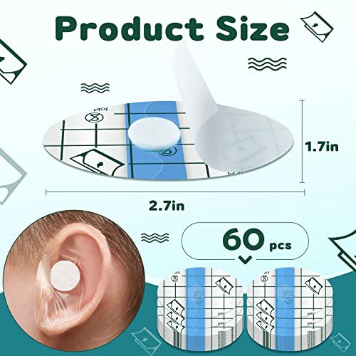 Kingdder 60 Stück Baby Ohrenschützer fürs Baden – Wasserdichte Ohrstöpsel für Babys und Kinder – Ideal für Schwimmen, Duschen, Surfen, Schnorcheln und andere Wassersportarten (Blau)