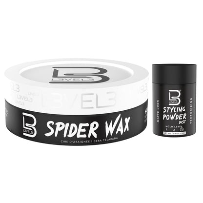L3 Level 3 Spider Wax - Starker Halt und langanhaltendes Volumen für Herren - 5 Unzen