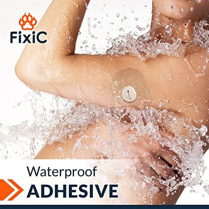 FixiC – Klebepflaster für G7 & Stelo – 25er Pack Premium wasserfeste Klebepflaster – Vorgeschnittene Rückseite – Klebepflaster für G7 – Lange Fixierung! (Bräune)