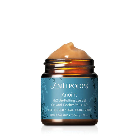 ANTIPODES Anoint H2O De-Puffing Eye Gel – 30 ml – Beruhigendes Augenpflegegel für strahlende Augen