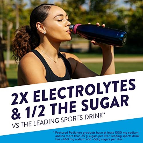 Pedialyte Fast Hydration Elektrolyt-Pulverbeutel, Erdbeer-Geschmack, 8 Einzelportionen