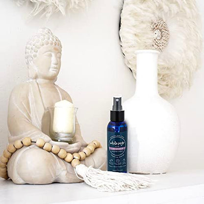 Lavendel-Salbei Aromatherapie-Spray zur spirituellen Reinigung & Aura-Schutz – Weißer Salbei-Lavendel-Spray zur Reinigung negativer Energie & Schutz – Klarer Quarz Reiki-energetisierter Aromatherapie-Raumnebel 118 ml