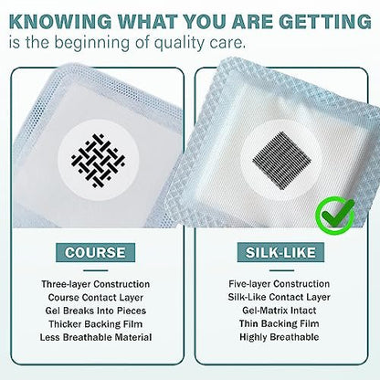 EVERLIT Superabsorbierender Wundverband | Nicht haftende, weiche chirurgische Gaze für stark nässende Wunden | Großer steriler, nicht klebender Verband für schnelle Wundheilung | Packung mit 10 (10 x 10 cm)